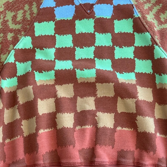 FP Movement by Free People Rust Multi-Color Checker Pullover Sweatshirt - Picture 3 of 8